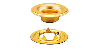 ROLLED RIM GROMMET and SPUR WASHER BRASS (0RRGSW)